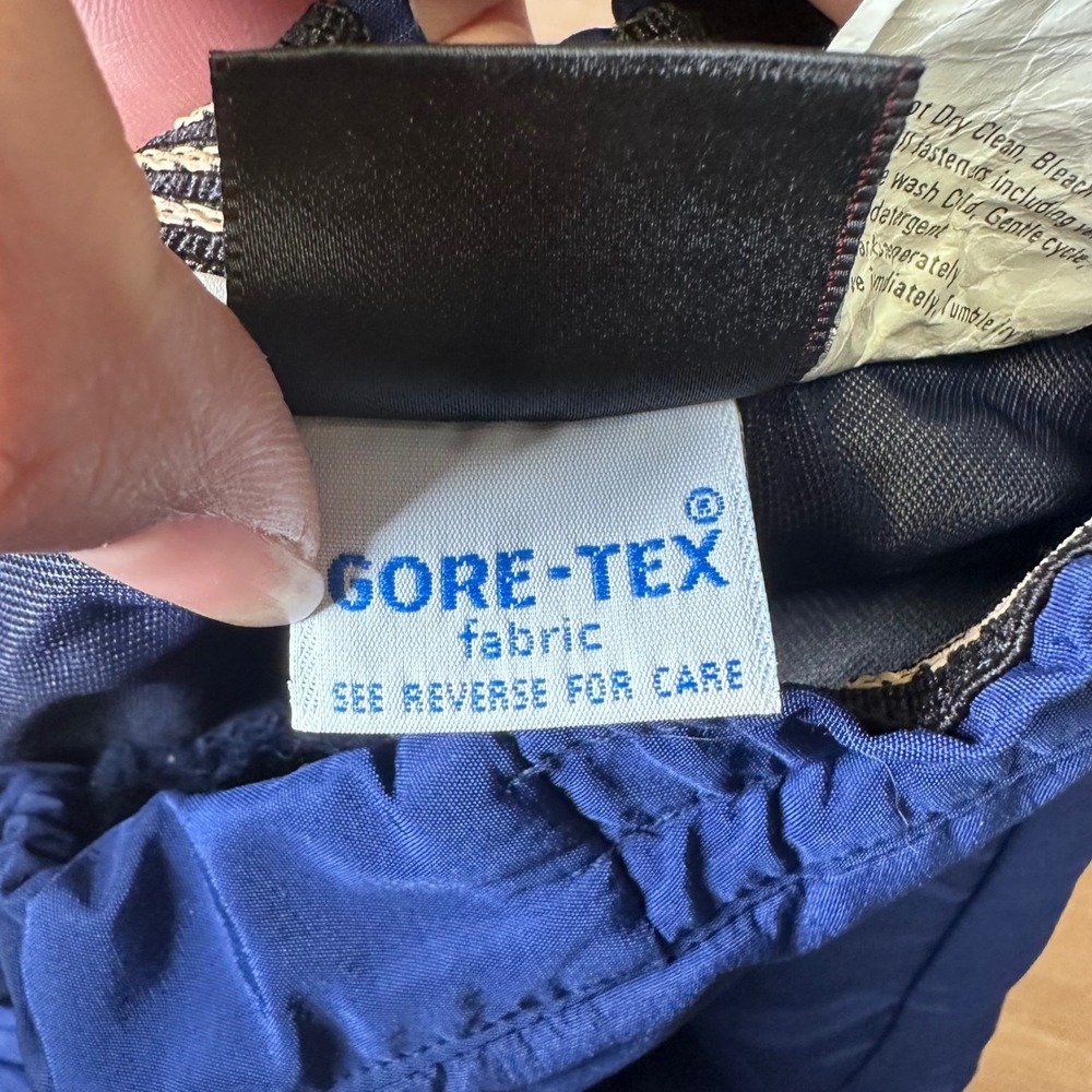 Vintage Marmot State of the Sport Gore-Tex Pants Blue Nylon Shell Mens L 31x31.5 - Picture 7 of 11